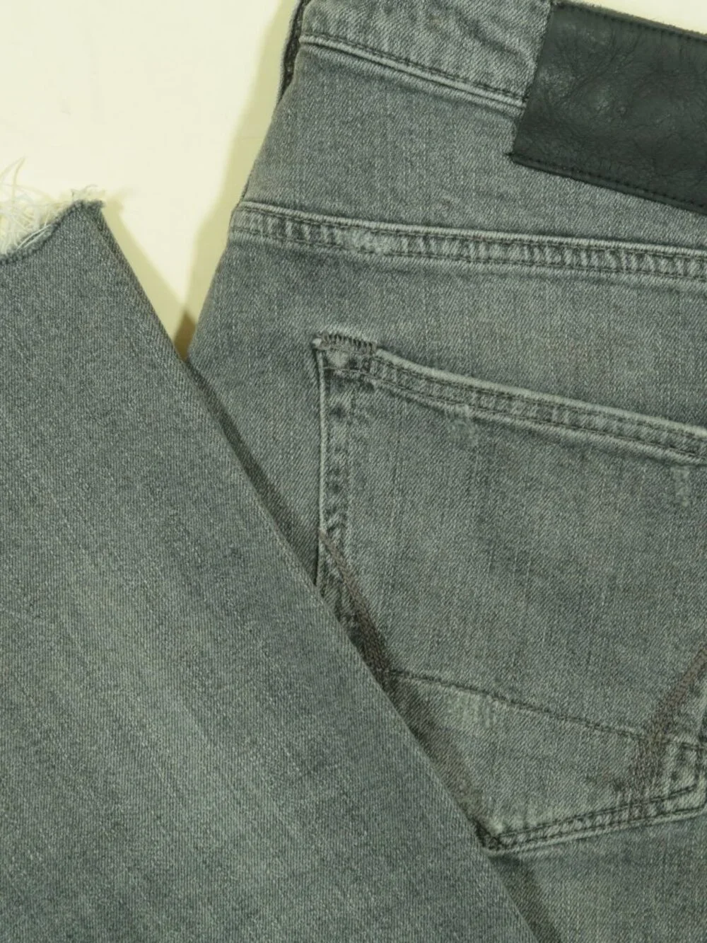 All Saints Cigarette Damaged Jeans Mens 30 Gray Skinny Taper